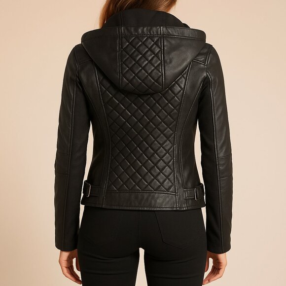 MICHAEL Michael Kors Black Leather Moto Jacket XS - Picture 2 of 8